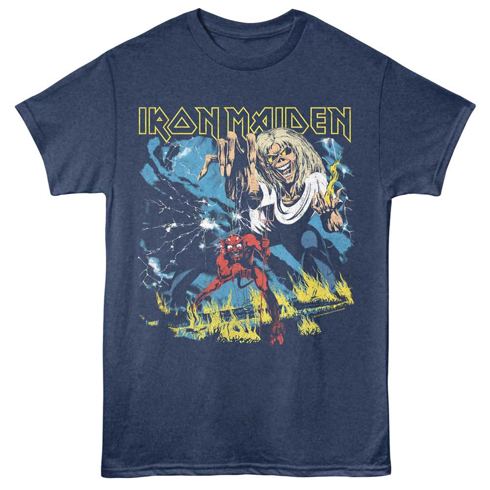 Iron Maiden Number Album Art Official Heather T-Shirt