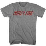 Motley Crue Red Logo Official Heather T-Shirt Medium *Sale