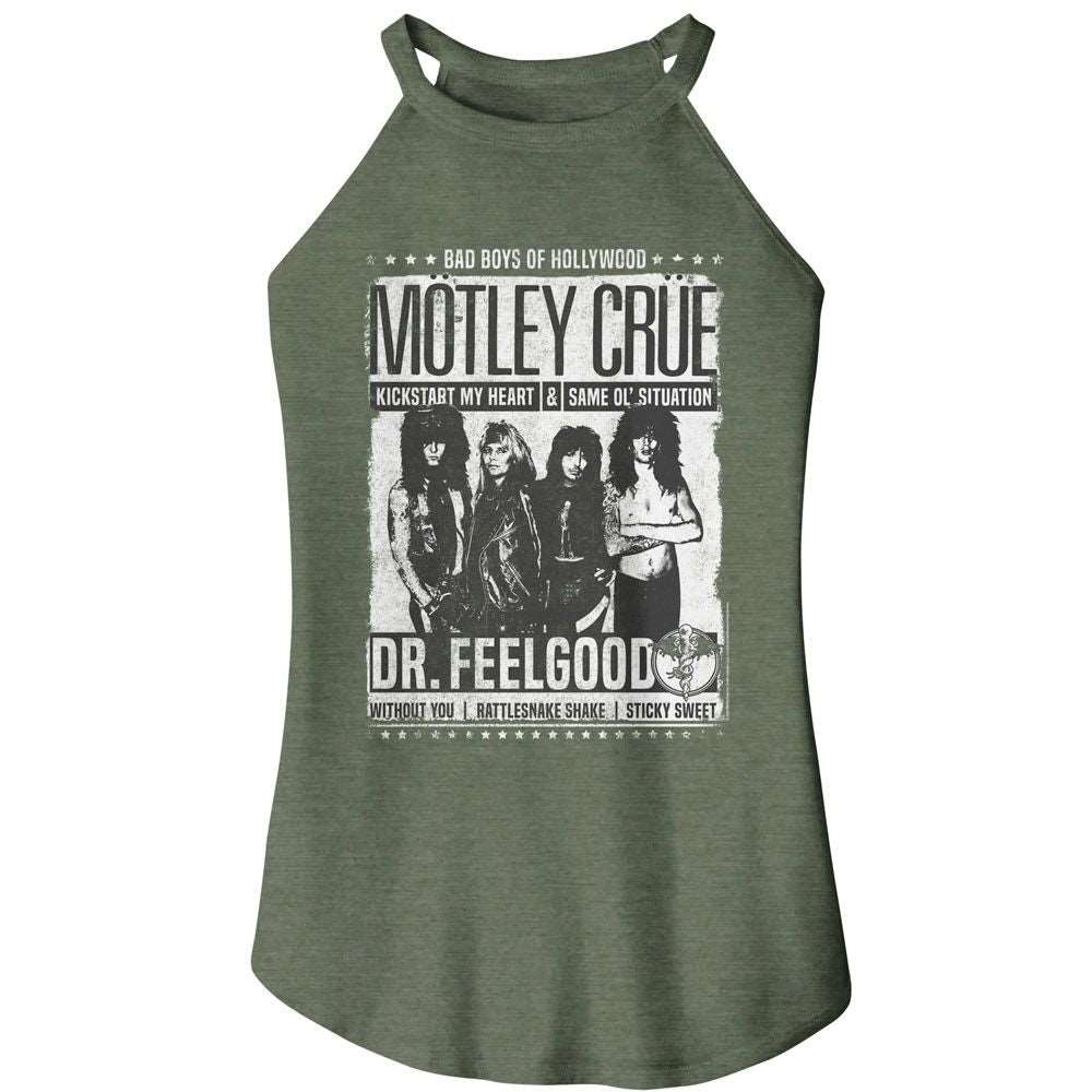 Motley Crue Dr Feelgood Songs Official Ladies Sleeveless Rocker Tank