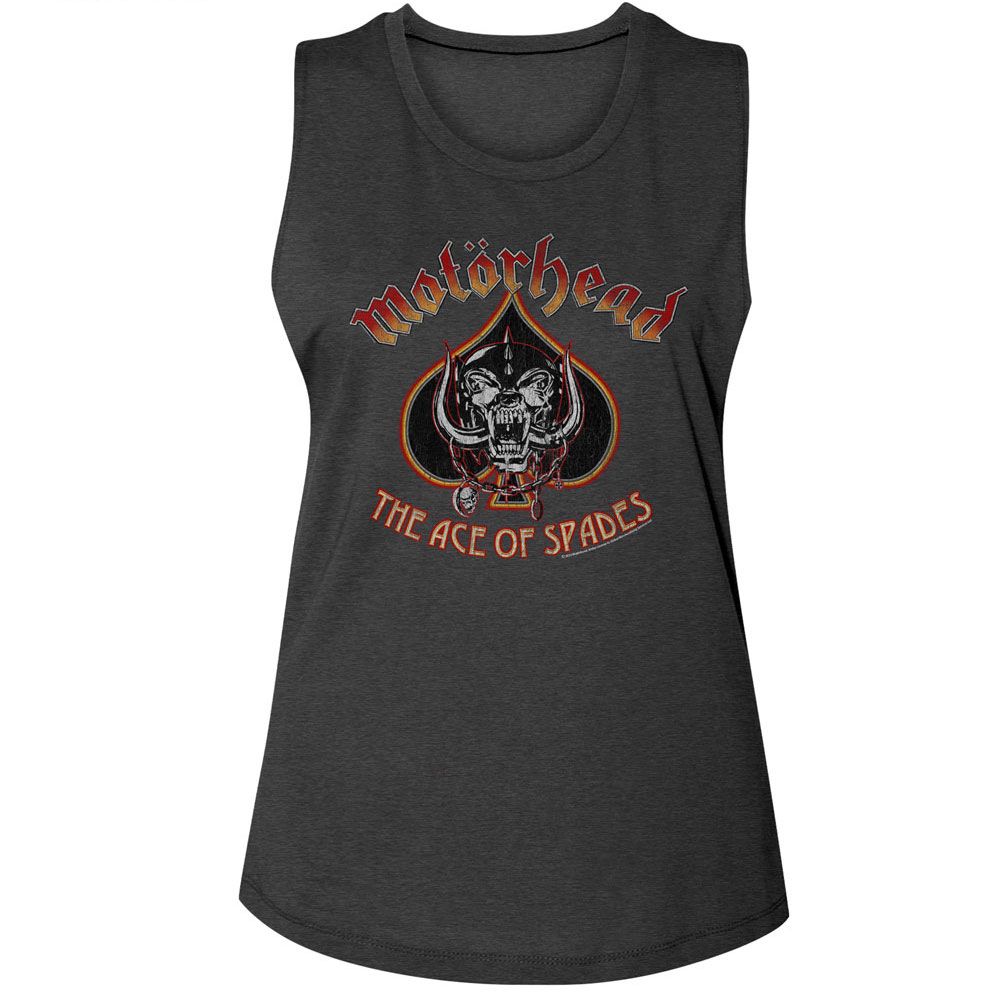 Motorhead Snaggletooth And Spade Official Ladies Muscle Tank
