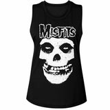 Misfits Logo Outline Official Ladies Muscle Tank