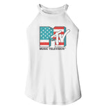 MTV American Flag Official Ladies Sleeveless Rocker Tank