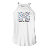 MTV Stripes Official Ladies Sleeveless Rocker Tank