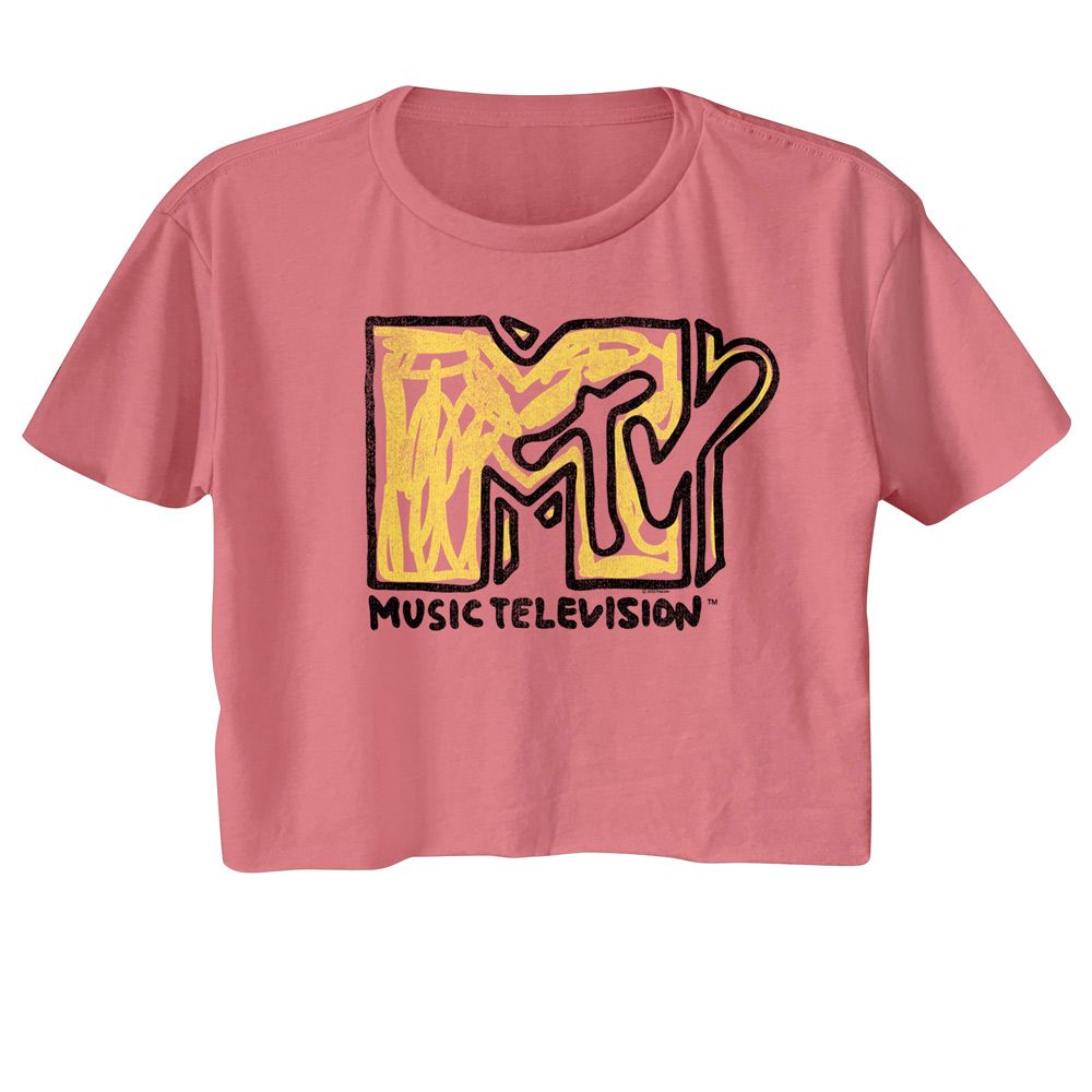MTV Scribble Logo Ladies Crop Top