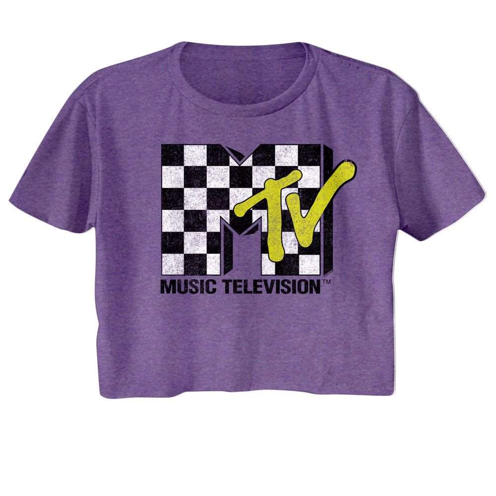 MTV Checkered Ladies Crop Top