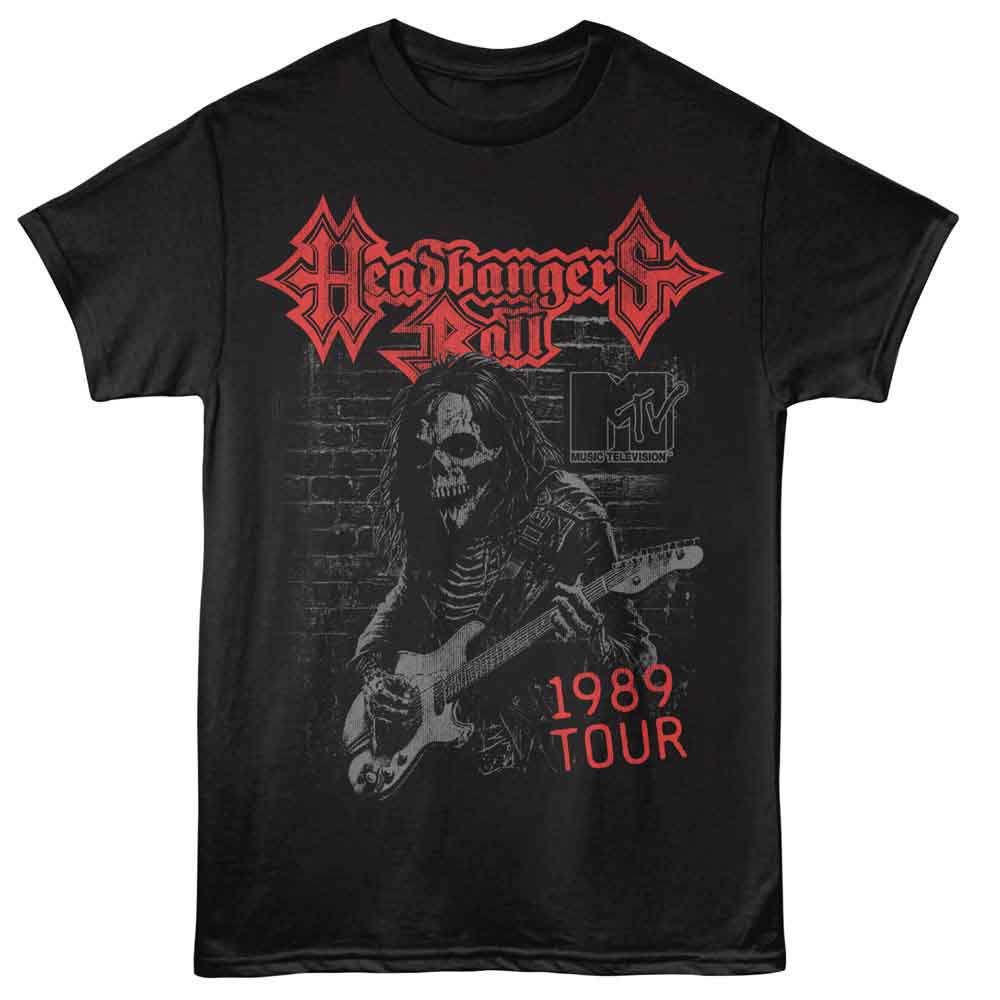MTV Headbangers Ball Skeleton Guitar Official T-Shirt