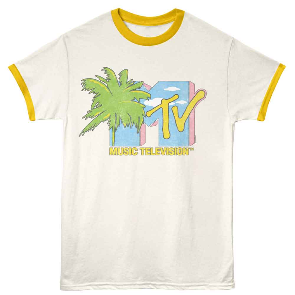 MTV Palm Tree Official Ringer T-Shirt