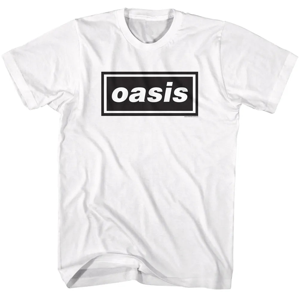 Oasis Rectangular Logo Official T-Shirt Medium *Sale