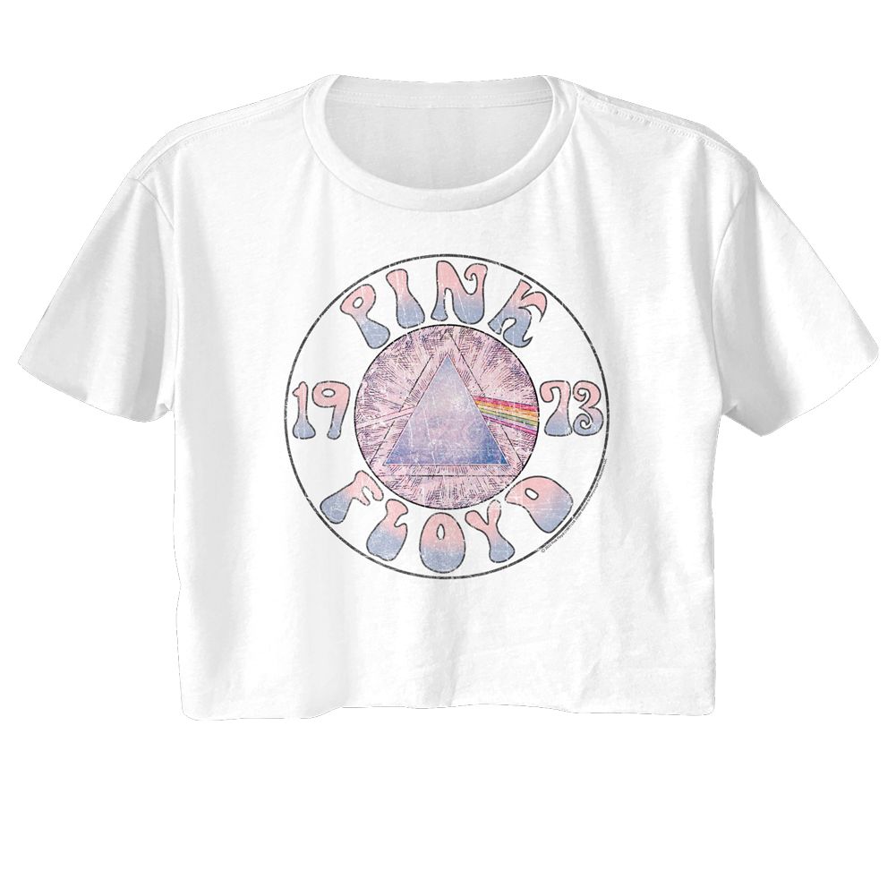 Pink Floyd Sketch Prism Circle Ladies Crop Top Small *Sale