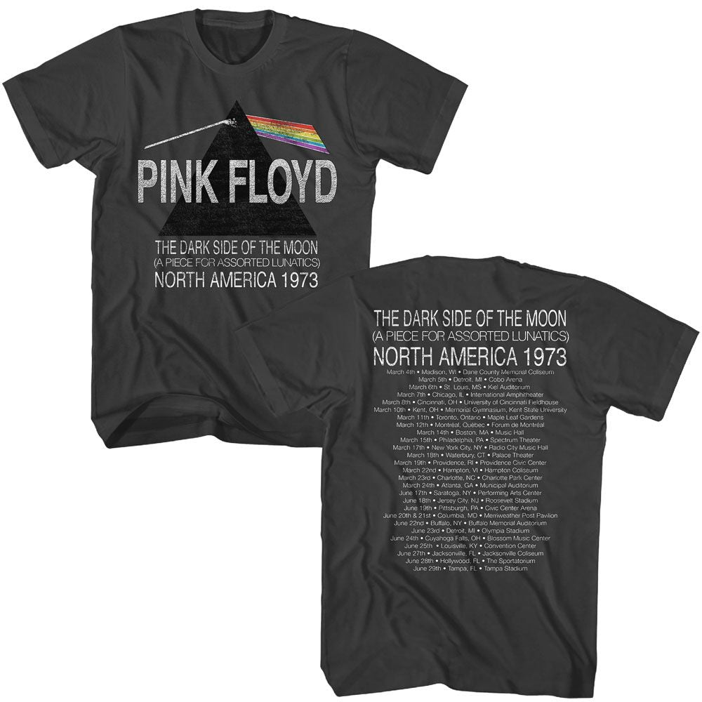 Pink Floyd North America 1973 2 Sides Official T-Shirt