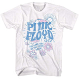 Pink Floyd Dark Side Tour Floral And Sun Official T-Shirt