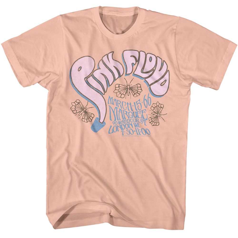 Pink Floyd Bucket Letters Peach Official T-Shirt