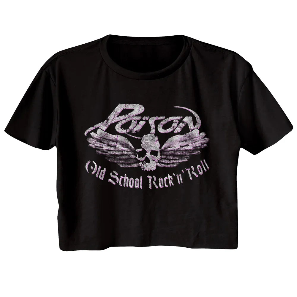 Poison Old School Rock N Roll Ladies Crop Top Medium *Sale