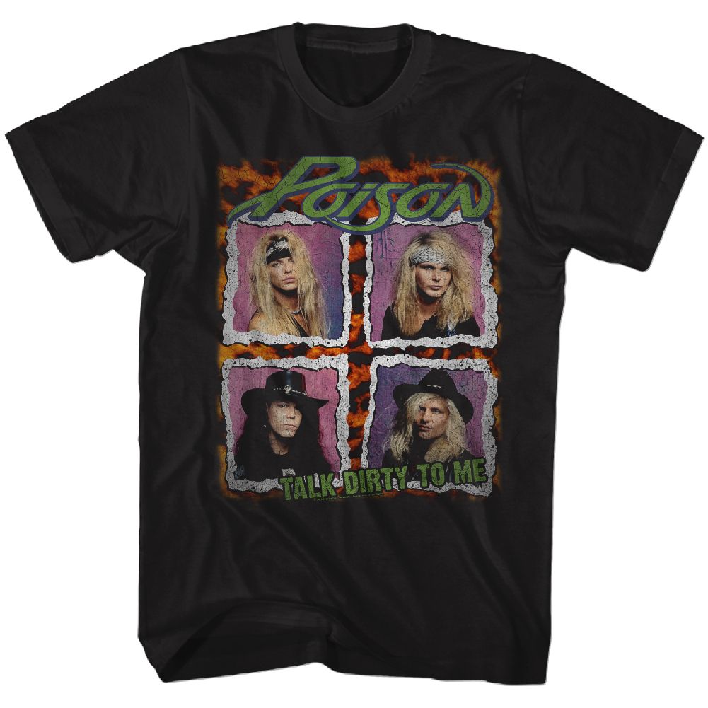 Poison Squares Distressed Tour Shirt Official T-shirt