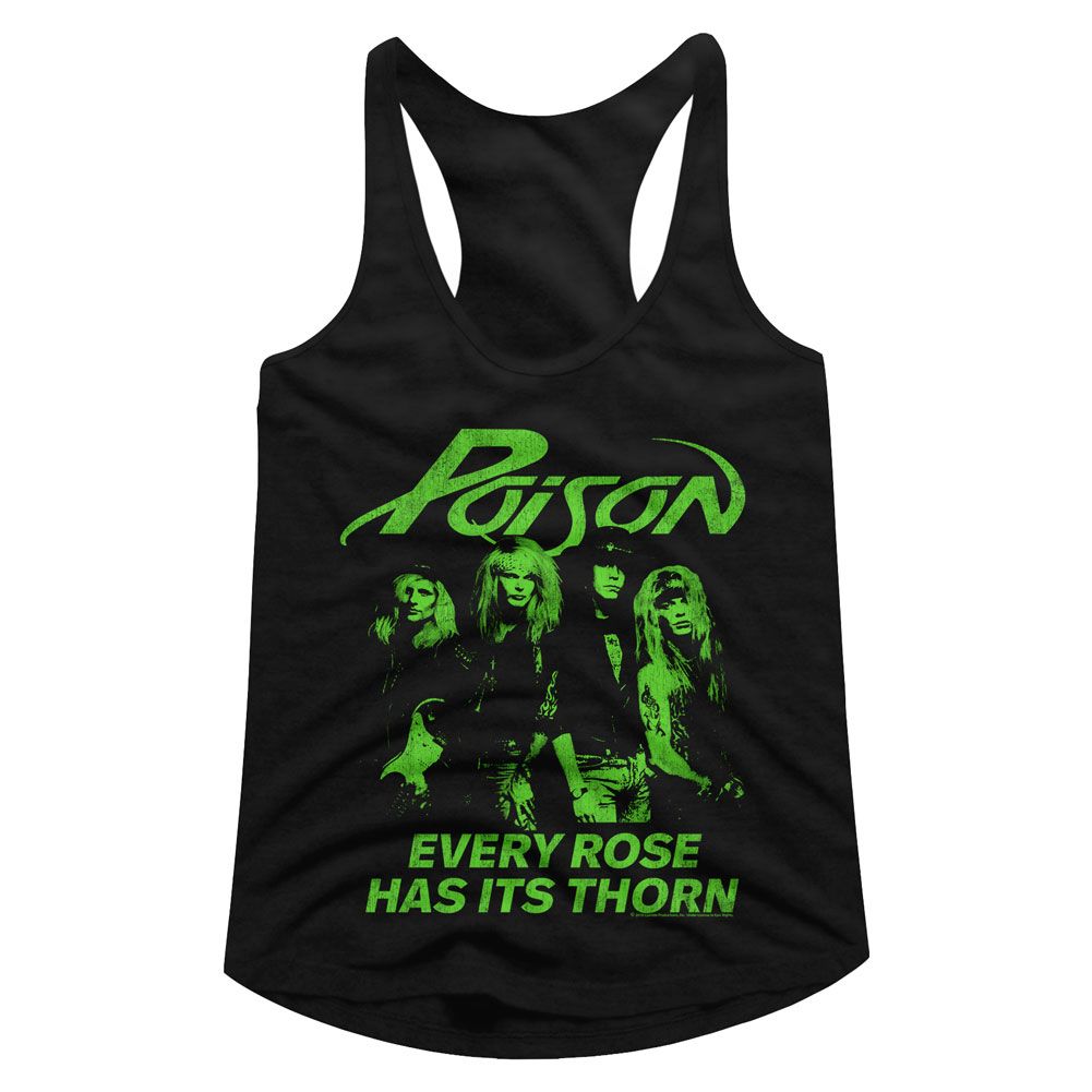 Poison Every Rose Has Its Thorn Official Ladies Racerback Shirt