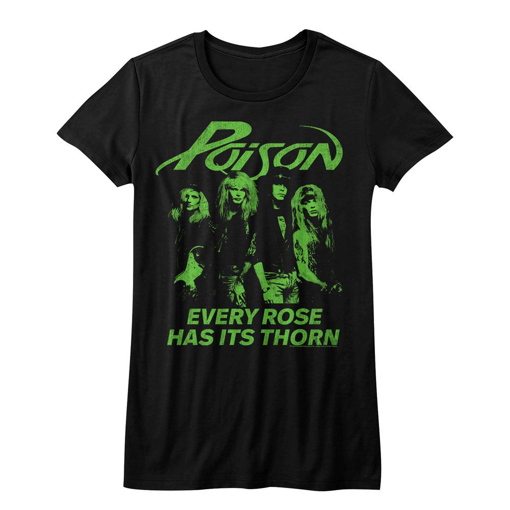 Poison Every Rose Has Its Thorn Official Ladies T-Shirt