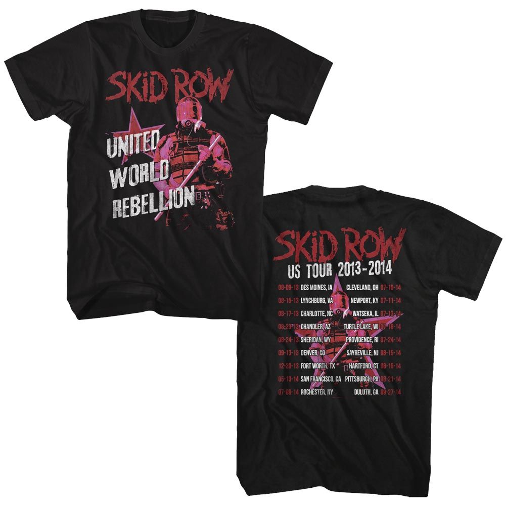 Skid Row UWR Tour 2013 -14 Official T-shirt