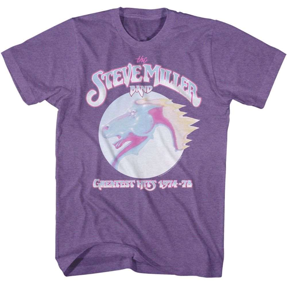 Steve Miller Pastel Greatest Hits Official Heather T-Shirt