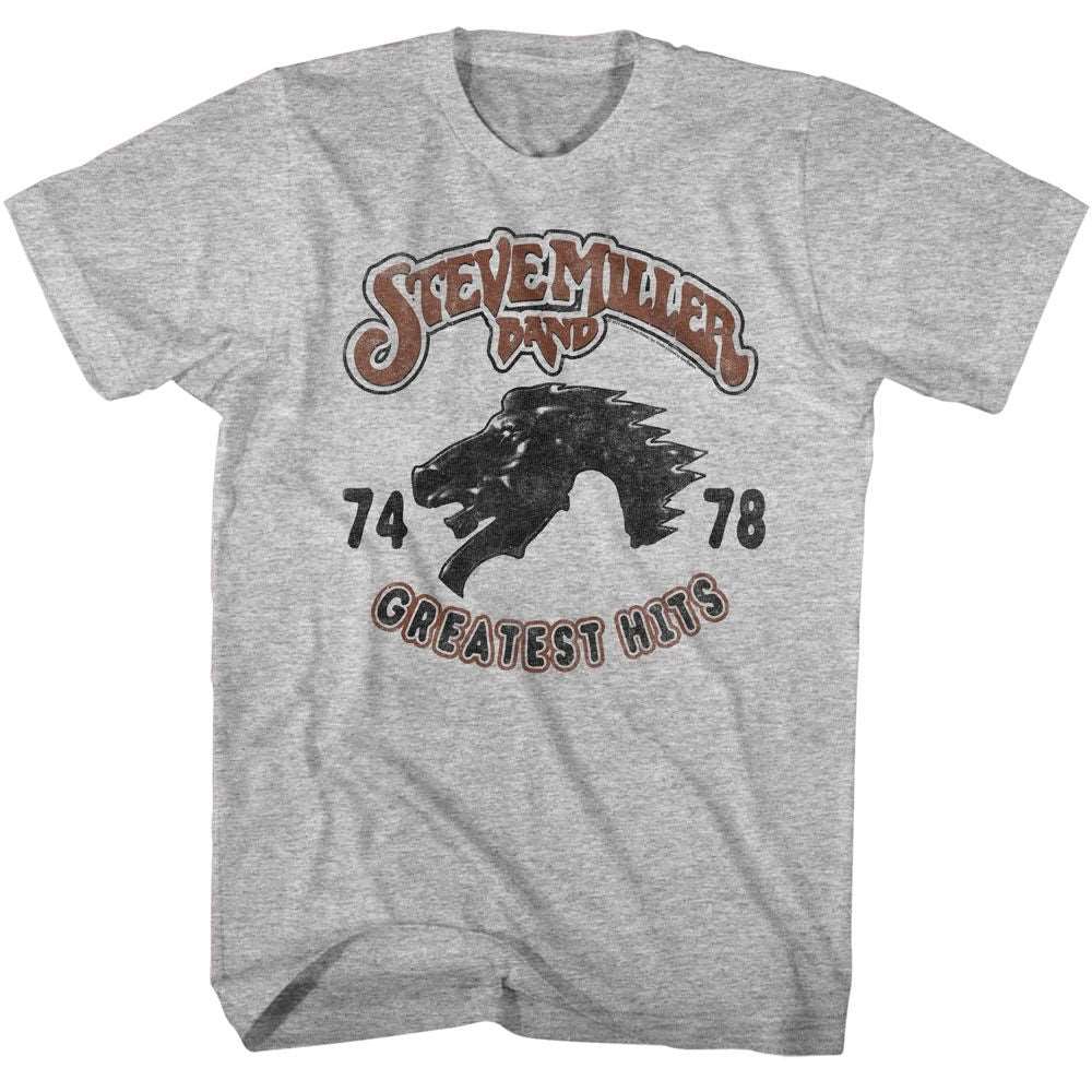 Steve Miller Band 2 Tone Greatest Hits Official Heather T-Shirt