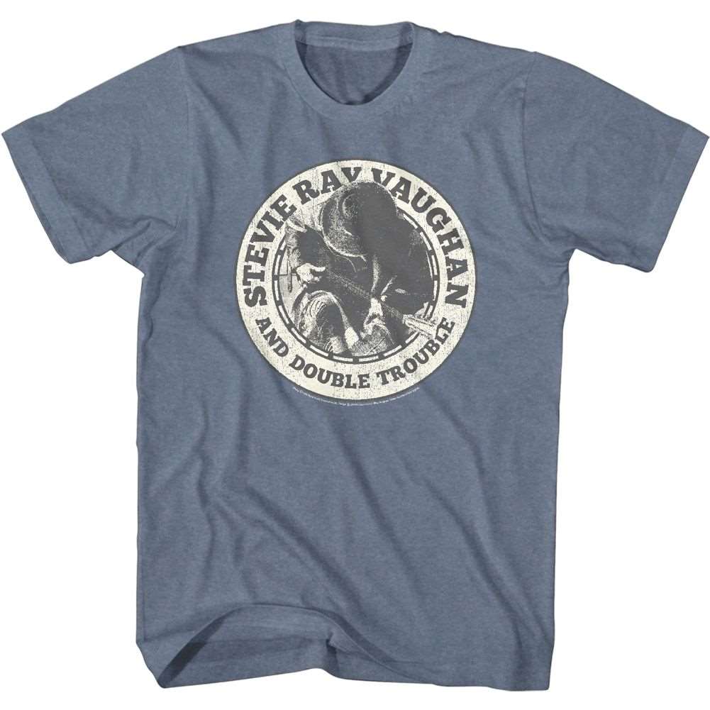 Stevie Ray Vaughan SRV Badge Heather T-Shirt