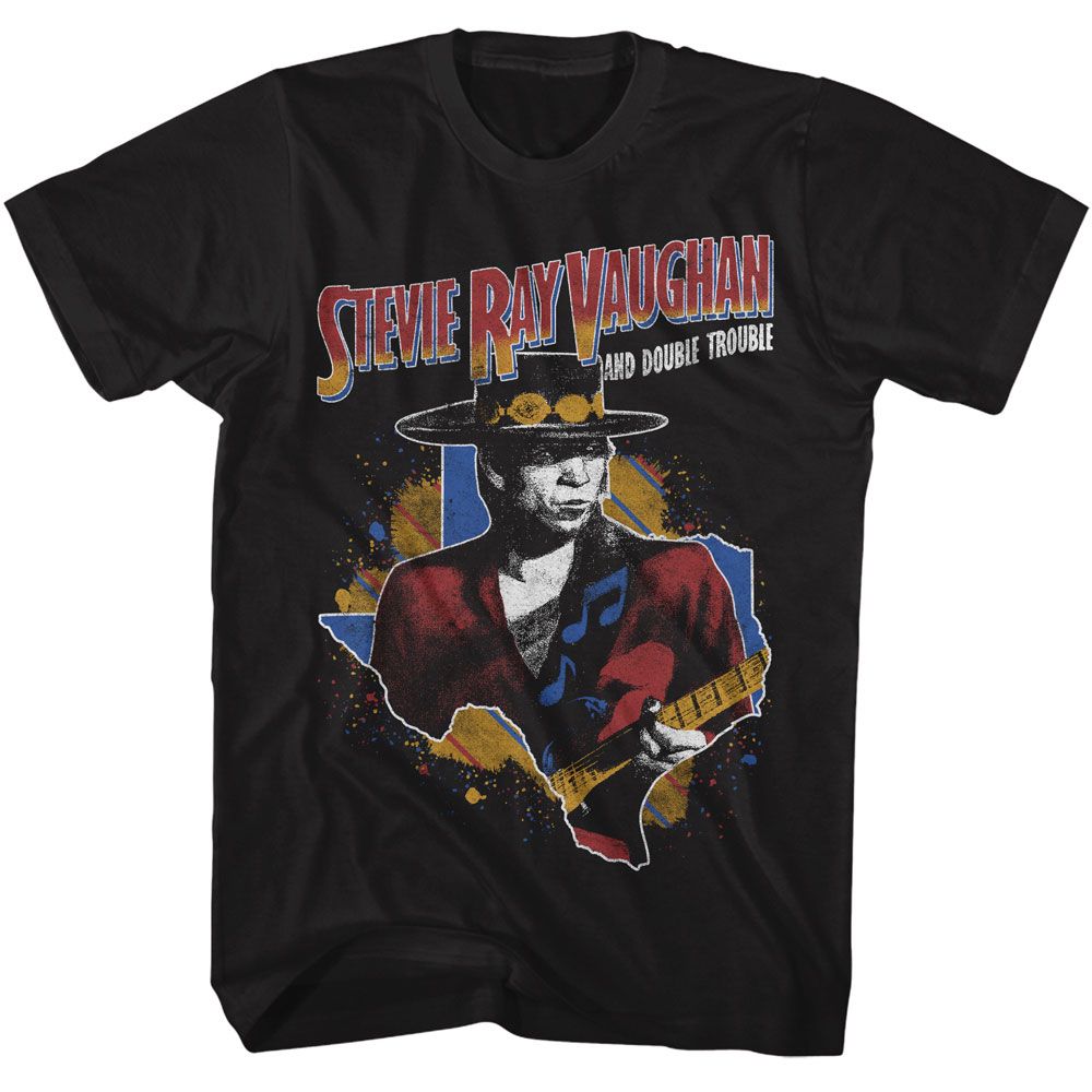 Stevie Ray Vaughan Guitar And Texas Official T-Shirt