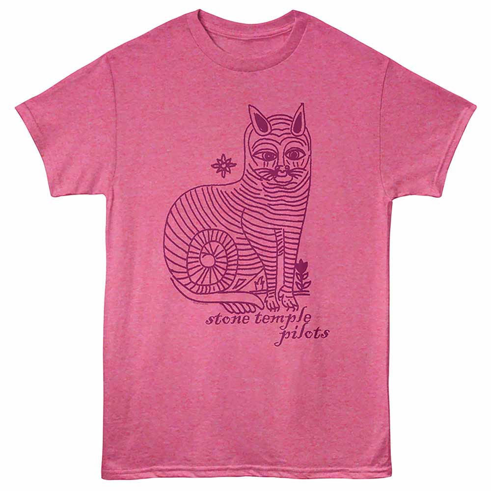 Stone Temple Pilots Striped Cat Official Heather T-shirt