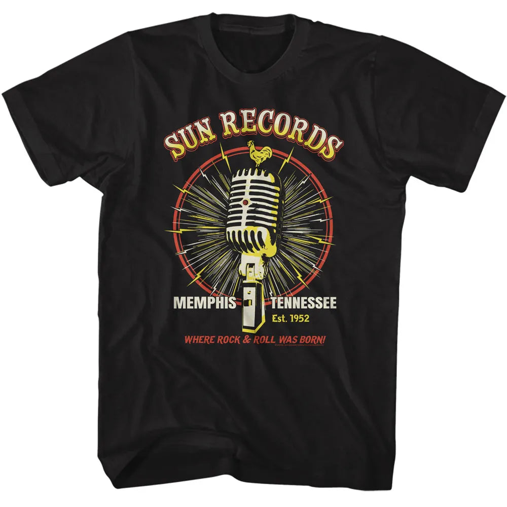 Sun Records Microphone Burst Official T-Shirt