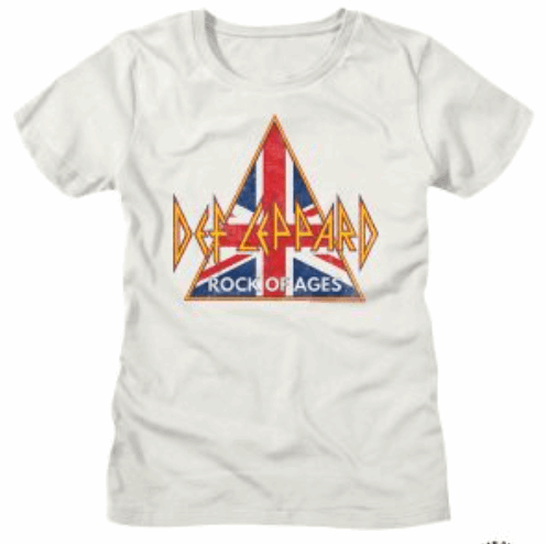 Def Leppard British Rock Of Ages Official Ladies T-Shirt