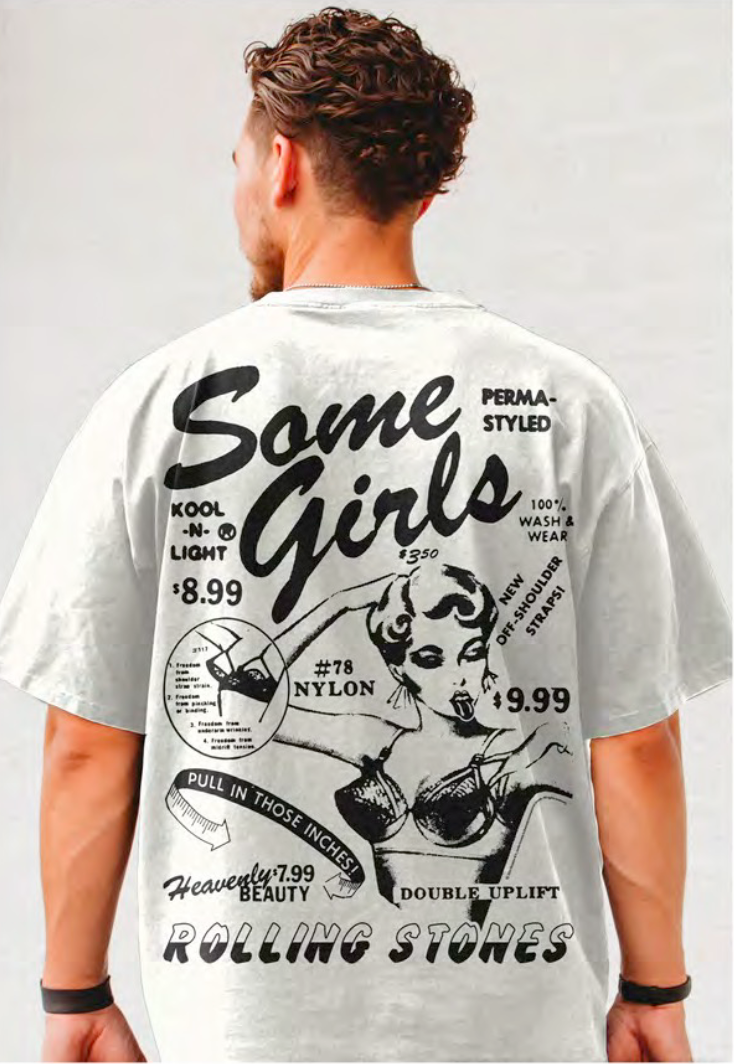 Rolling Stones Some Girls 78 Heavyweight Oversized Official T-Shirt