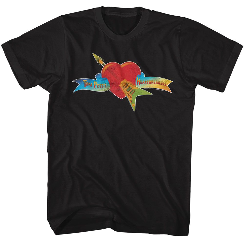 Tom Petty Heart And Banner Official T-Shirt