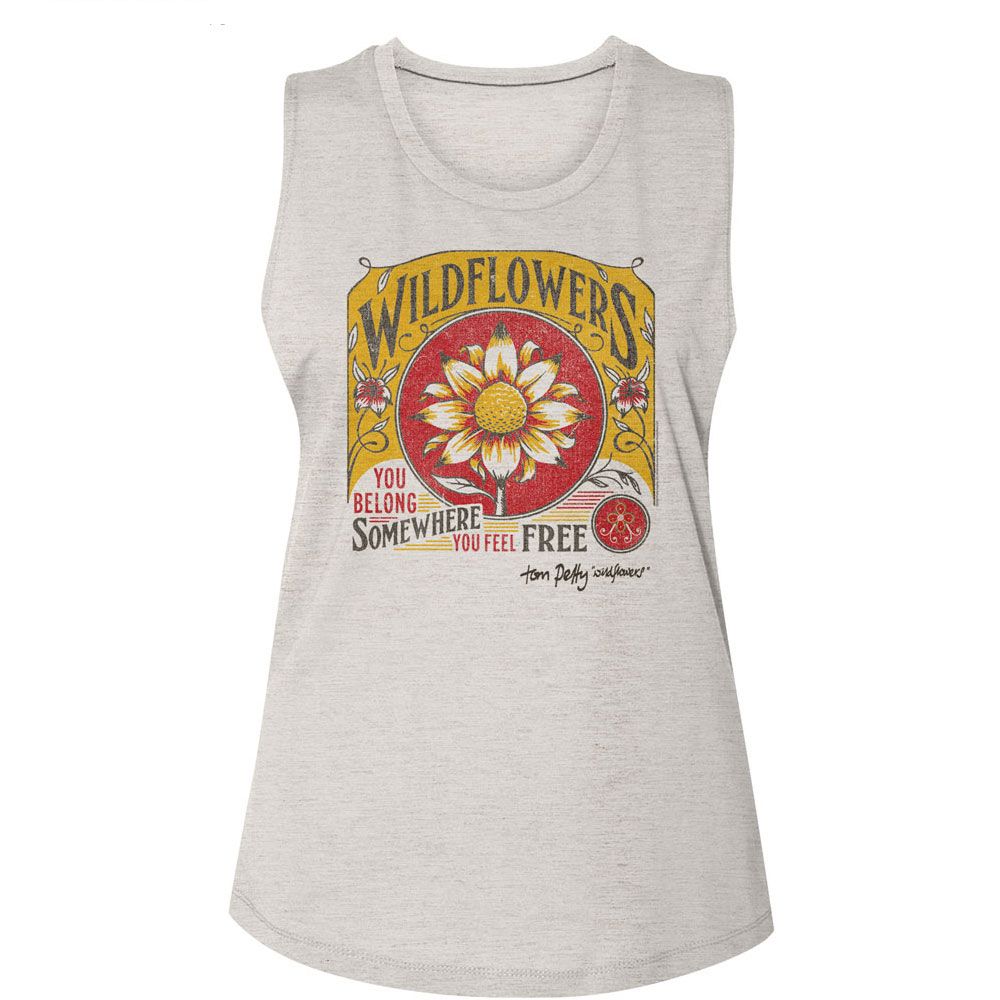 Tom Petty Wildflowers Official Ladies Muscle Tank