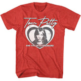 Tom Petty Layered Heart Official Heather T-Shirt