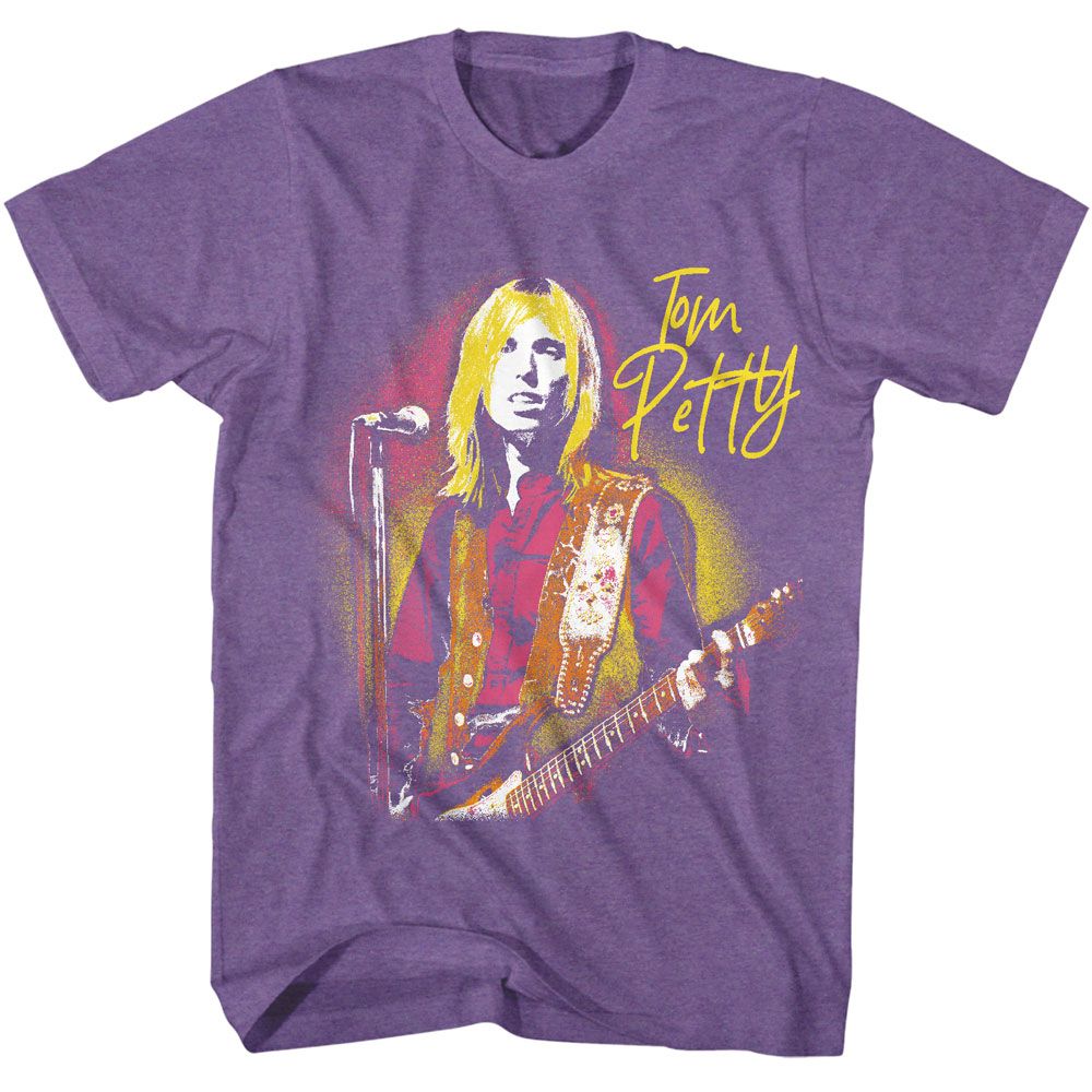 Tom Petty At The Mic Official Heather T-Shirt