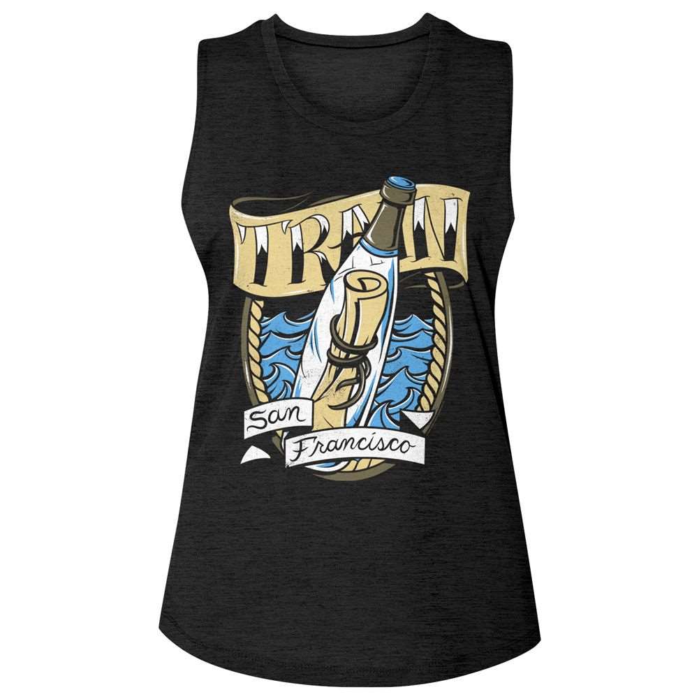 Train Message In A Bottle Official Ladies Muscle Tank