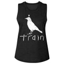 Train White Crow & Logo Official Ladies Muscle Tank