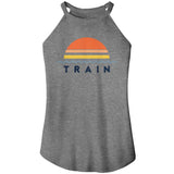 Train Sunset Official Ladies Sleeveless Rocker Tank