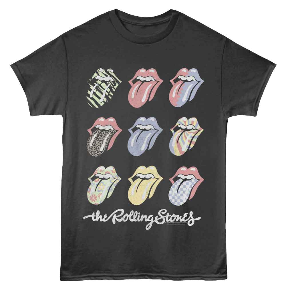 Rolling Stones Multi Color Tongues Official T-Shirt