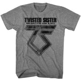 Twisted Sister Can't Stop Rock 'N Roll Official Heather T-Shirt