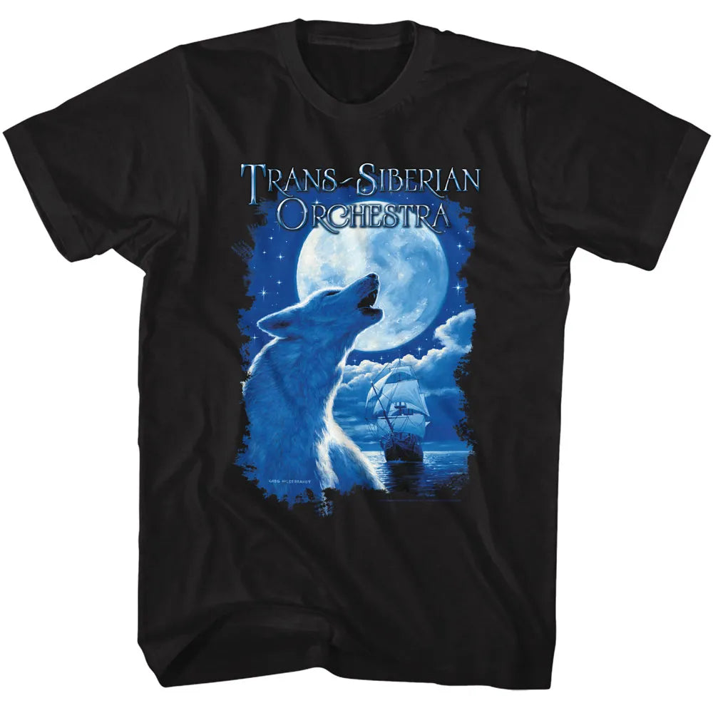 Trans-Siberian Orchestra Night Ocean Wolf Official T-Shirt