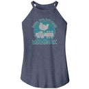 Woodstock Peace Love And Music Official Ladies Sleeveless Rocker Tank