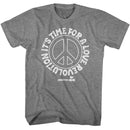 Woodstock Love Revolution Peace Sign Heather T-Shirt