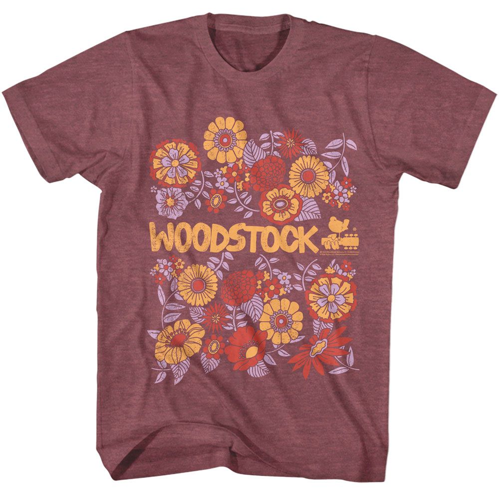 Woodstock Floral Official Heather T-Shirt Medium *Sale