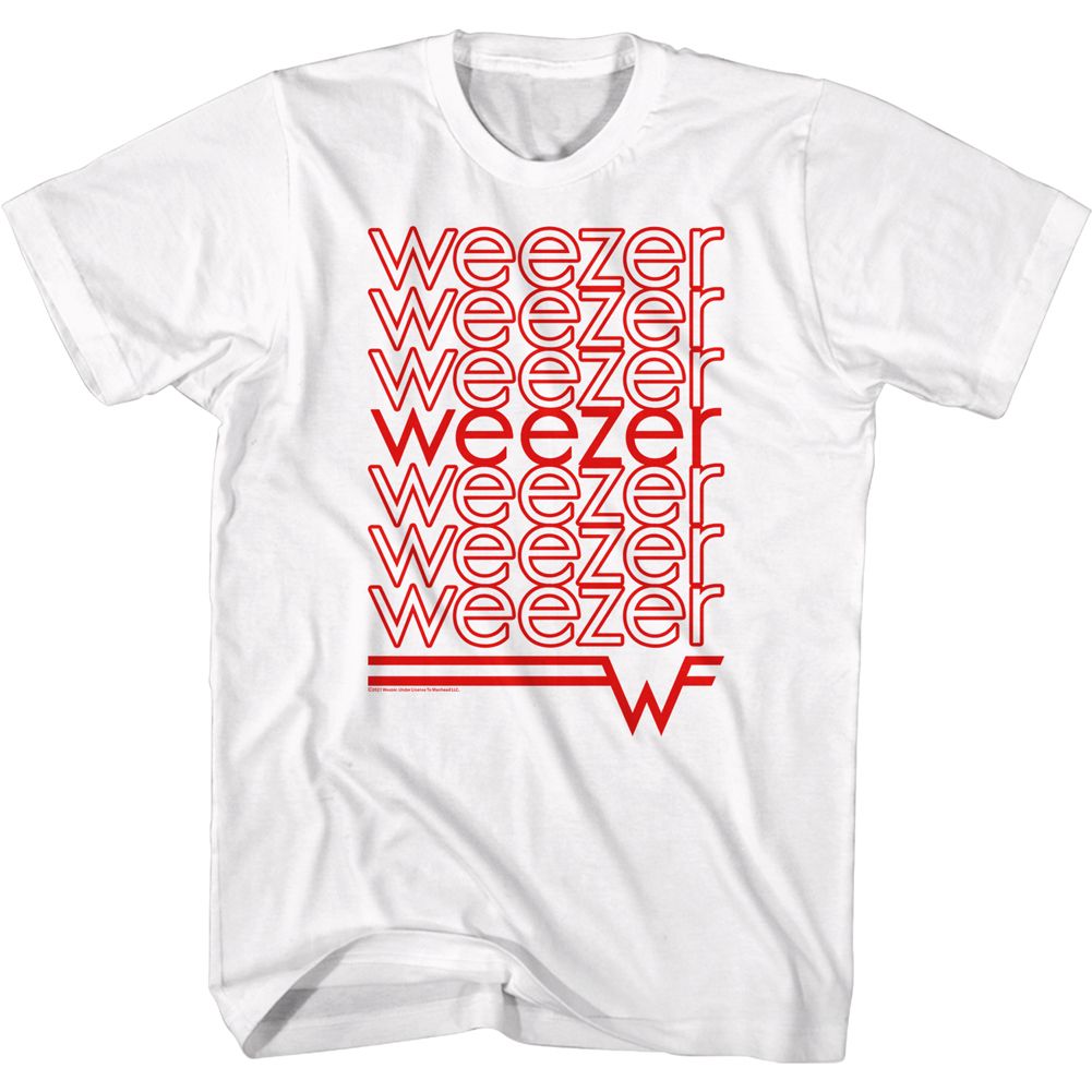 Weezer Repeating Logo Official T-Shirt