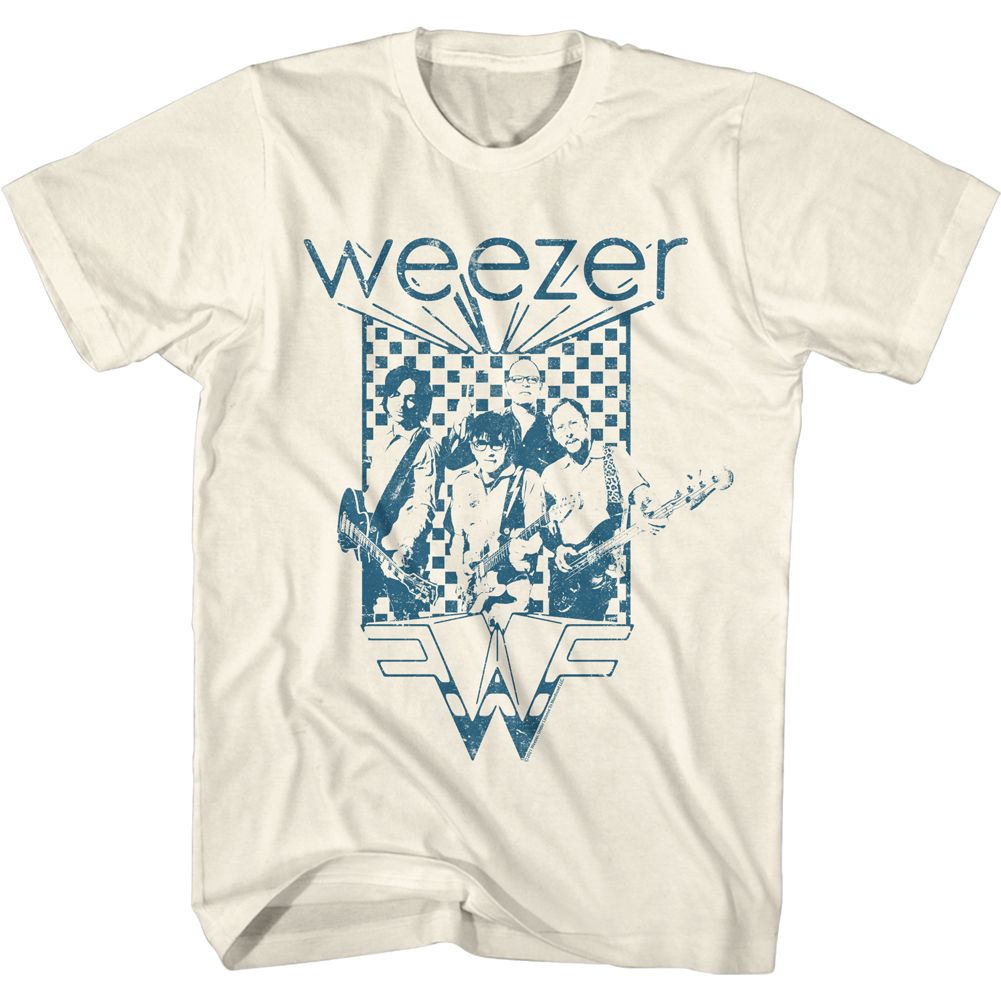 Weezer Blue Checkered Box Official T-Shirt