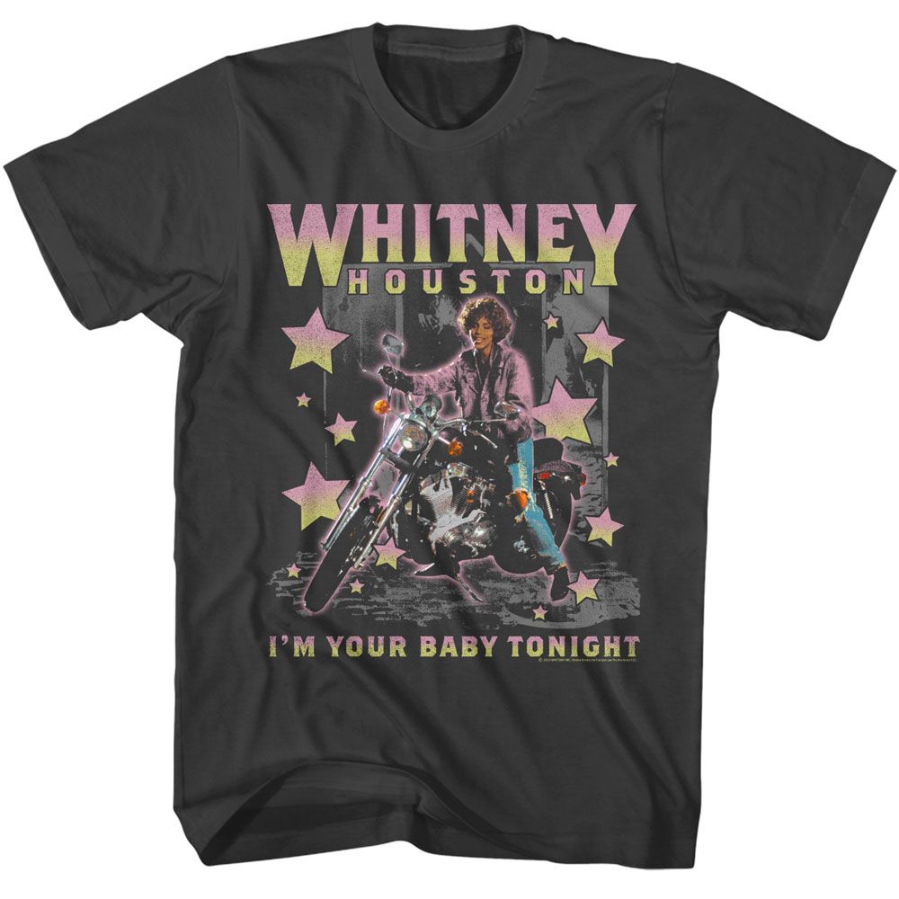 Whitney Houston Motorcycle Stars Official T-Shirt