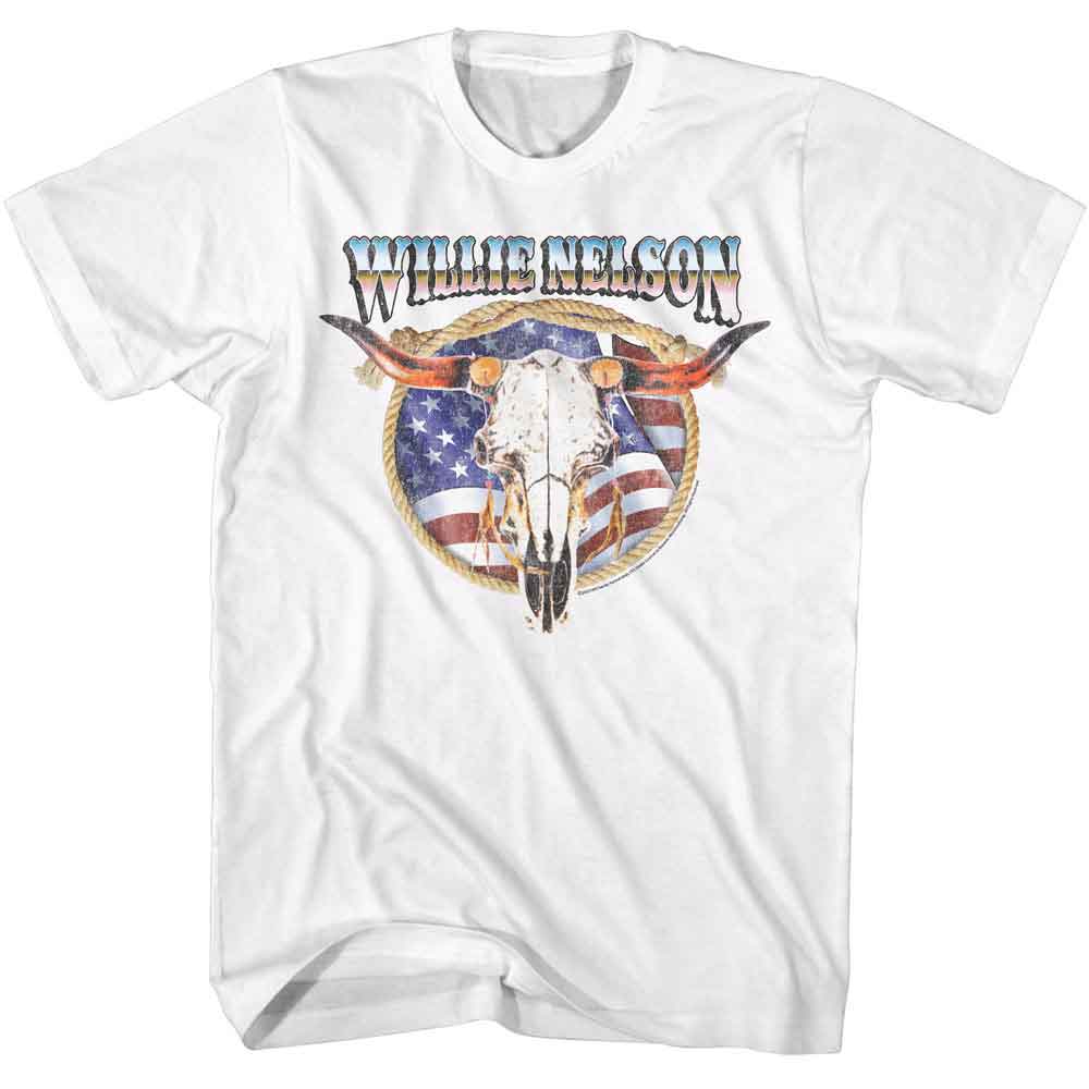 Willie Nelson Cow Skull And Lasso Official T-Shirt