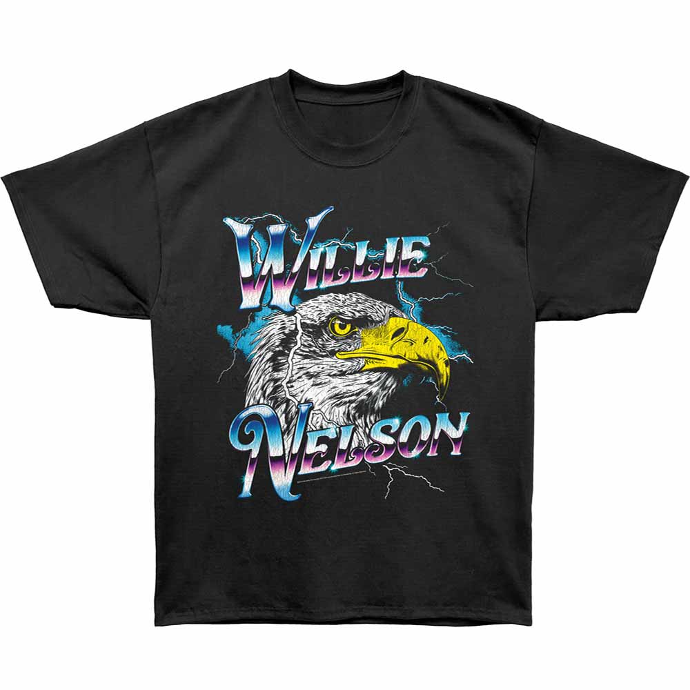 Willie Nelson Eagle Chrome VTG Heavyweight Oversized Official T-Shirt