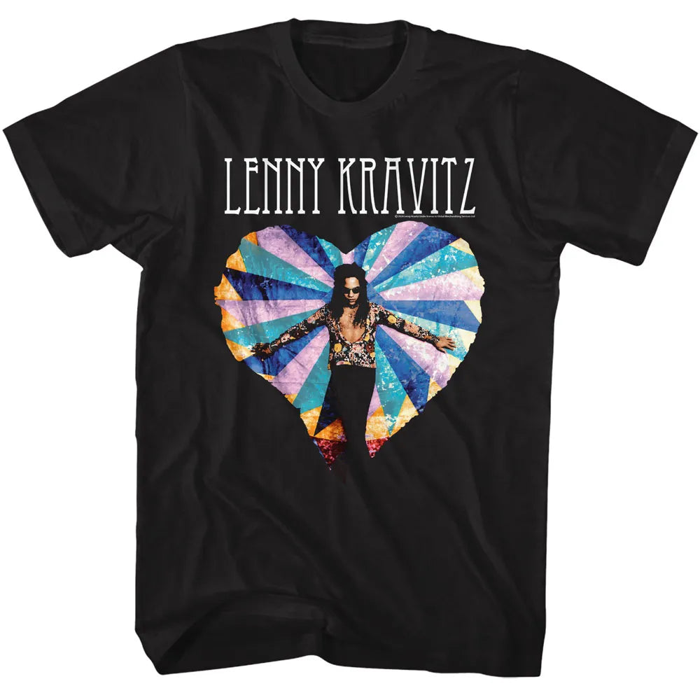 Lenny Kravitz Multicolor Heart Official T-Shirt