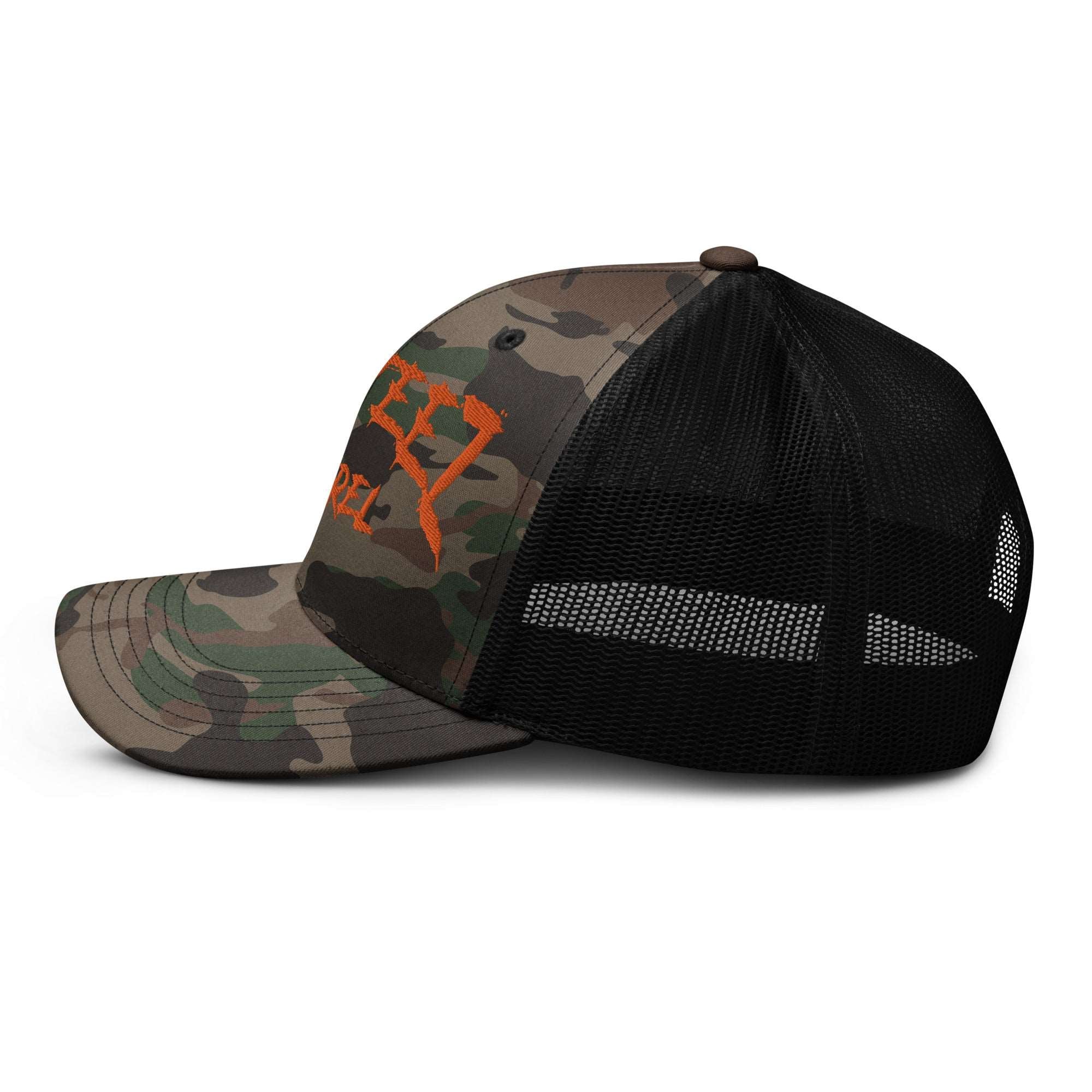 Rockteez Apparel Camouflage Trucker Hat Orange
