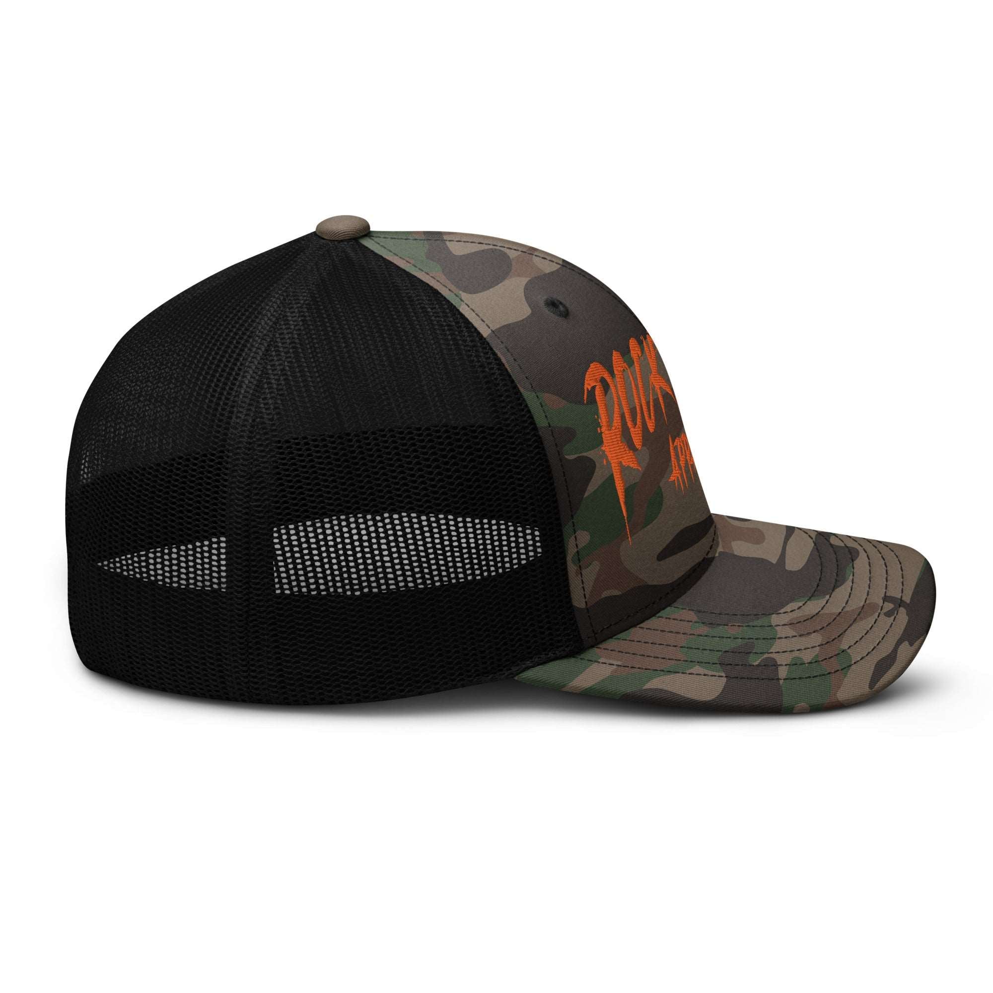 Rockteez Apparel Camouflage Trucker Hat Orange